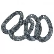 Colgante gota poliacrílico de imitación granito 55x34 mm Gris x1