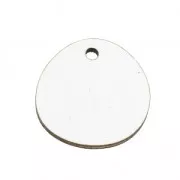 Colgante redondo irregular de madera teñida efecto serpiente 20 mm - Negro - Blanco x1