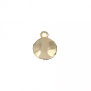 Mini dije redondo rosa de los vientos 8 mm Chapado de Oro 3 micras x1