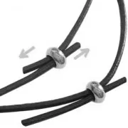 Cuenta pasante de latón 6 x 3,5 mm con un agujero de 1.5 mm Dorado con oro fino x1