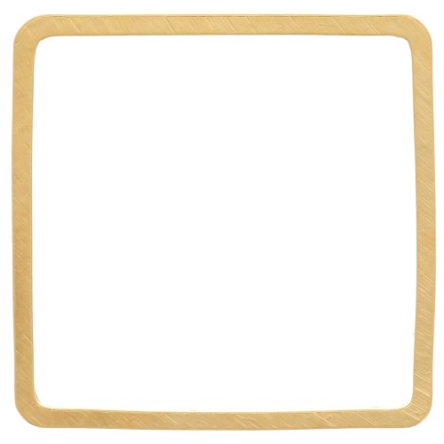 Anilla para montaje y tejido cuadrado 20 mm dorado con oro fino x1