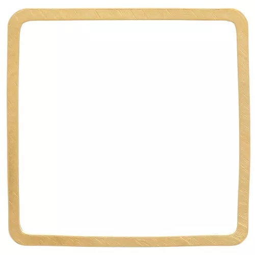 Anilla para montaje y tejido cuadrado 20 mm dorado con oro fino x1