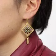 Anilla para montaje y tejido cuadrado 20 mm dorado con oro fino x1