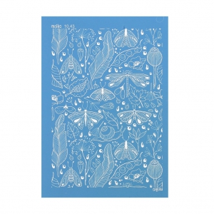 Silk Screen Moiko para arcilla polimérica 74x105 mm - Libélulas 10.43
