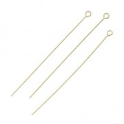 Bastón cabeza de alfiler 40x0.4mm Gold filled x10|raw }}