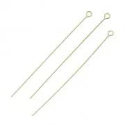 Bastón cabeza de alfiler 40x0.4mm Gold filled x10