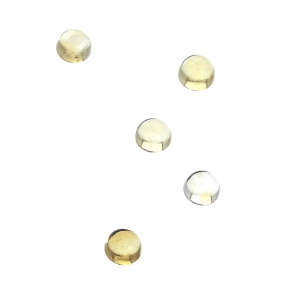 Cabuchones redondos para pegar o para engastar 3 mm Citrine x5