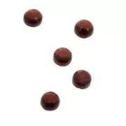 Cabuchones redondos para pegar o para engastar 4 mm Garnet x5