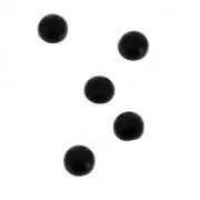 Cabuchones redondos para pegar o para engastar 4 mm Black Onyx x5