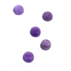 Cabuchones redondos para pegar o para engastar 4 mm Amethyst x5