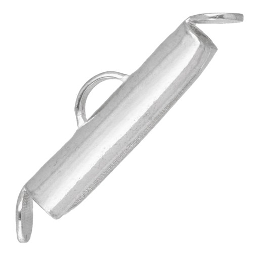 Tapa para tejer con cuentas Rocalla y Delica Miyuki de 18 mm - Plata 925 x1