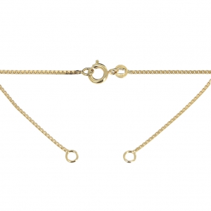 Collar gargantilla cadena venitienne 1 mm Chapado de Oro 3 micras x40 cm