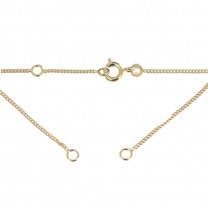 Cadena de bordillo 1,2 mm para Entrepieza - Dorada x42cm