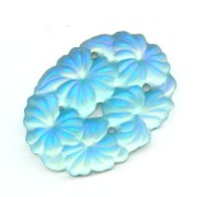 Cabuchón  artesanal Aquamarine mat AB 24x17 mm