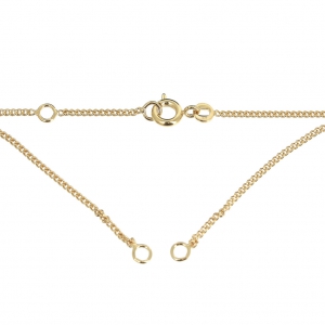 Cadena de bordillo 1,3 mm para Entrepieza - Dorada x42cm