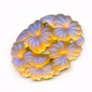 Cabuchón  artesanal Topaz mat AB  24x17 mm|raw }}