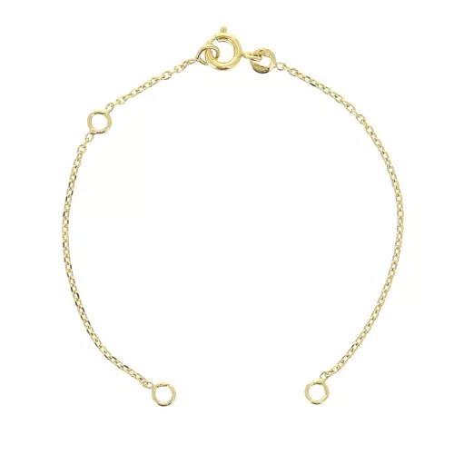 Pulsera gargantilla cadena forçat esclava 1.3 mm Chapado de Oro 3 micras x15 cm
