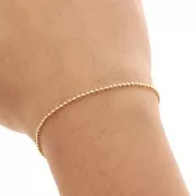 Cadena con bolas eslabón 1.5 mm Chapado de Oro 3 micras x50 cm