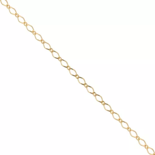 Cadena malla Figaro Rombo alternada (1x1) 2.85mm Chapado Oro 3 micras x50 cm