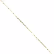 Cadena malla rectangular 1.5 mm Chapado de Oro 3 micras x50 cm