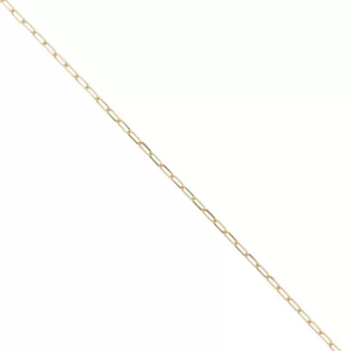 Cadena malla rectangular 1.5 mm Chapado de Oro 3 micras x50 cm