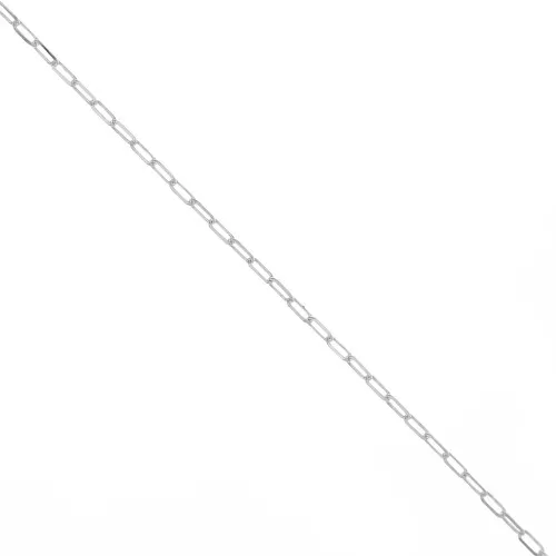 Cadena malla rectangular 1.5 mm de Plata 925 x50 cm