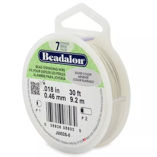 Hilo de Acero Plateado 7 hebras 0.46 mm x9,2 m