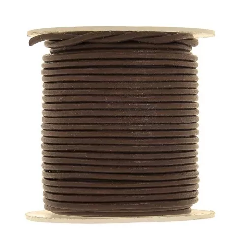 Cordón de cuero 2 mm Marrón x 25 m