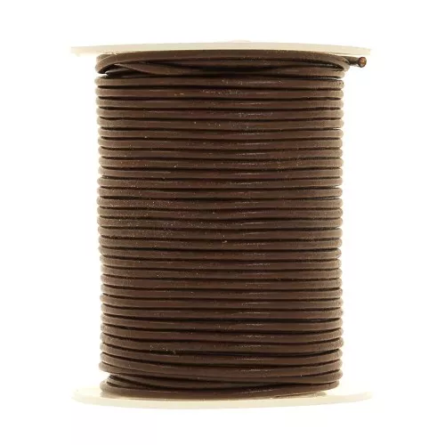 Cordón de cuero 1,5 mm Marrón x 25 m