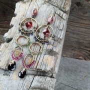 Aros de montaje multi-agujeros redondo 46 mm Chapado Plateado envejecido x1