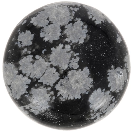 Cabuchón redondo 20 mm Obsidiana Moteada