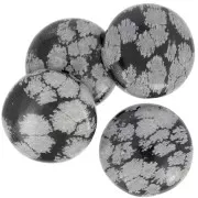 Cabuchón redondo 20 mm Obsidiana Moteada