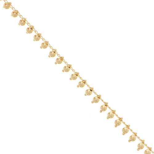Cadena adornada eslabón brazalete 2.1 mm dorado x 50cm