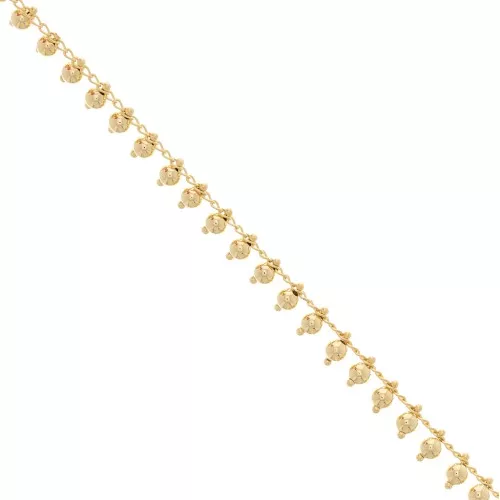 Cadena adornada eslabón brazalete 2.1 mm dorado x 50cm