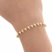 Cadena adornada eslabón brazalete 2.1 mm dorado x 50cm