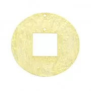 Entrepieza redonda de metal martillada con agujero 2 mm dorado x1