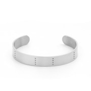 Pulsera manchette especial tejido de cuentas Miyuki 10x150 mm de Acero inox x1|raw }}