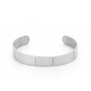 Pulsera manchette especial tejido de cuentas Miyuki 10x150 mm de Acero inox x1