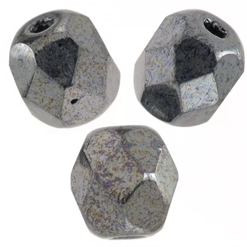 Facetadas 3 mm Jet Hématite x50