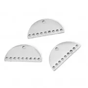 Entrepieza/Candelabro media luna 9 agujeros 10.5x22 mm de Acero inox x2