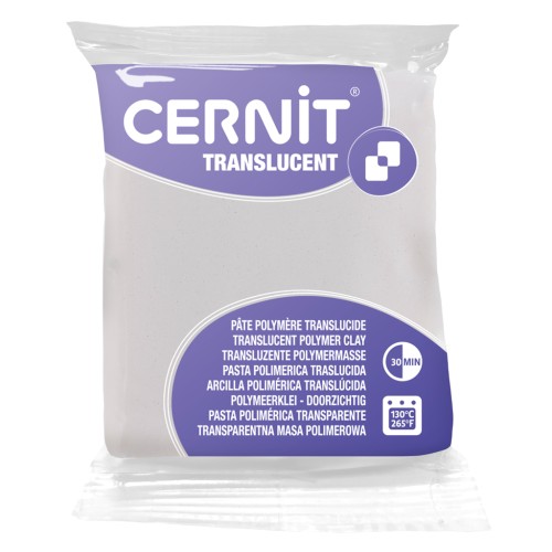 Pasta Cernit translúcida - Purpurina blanca (n.º 010) x 56 g