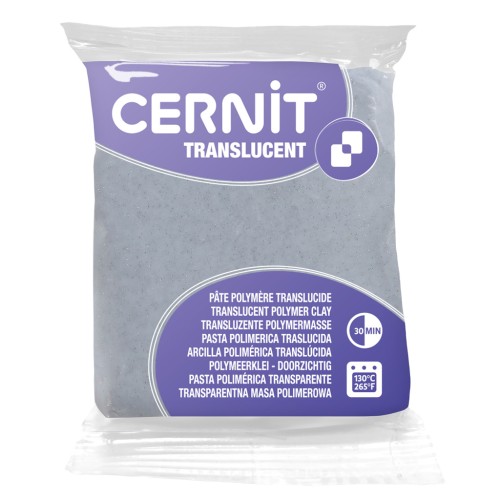 Arcilla Cernit Translucent 56gr Glitter Plateado (n°080)