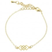 Pulsera malla forçat para entrepieza 18 cm dorado