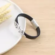 Cuenta doble pluma para cordón plano 10 mm 43.5x12.7 mm Dorado con oro fino x1