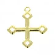 Colgante Símbolos Religiosos cruz 28x24 mm Dorado con oro finox1