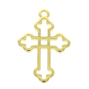 Colgante Símbolos Religiosos cruz 25.5x16 mm Dorado con oro finox1