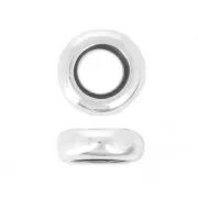 Stopper Bead 8 mm con agujero de 4 mm en Plata 925 x1