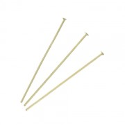Bastones cabeza de alfiler plano 30x1.3x0.5 mm  Chapado de Oro 3 micras x6|raw }}