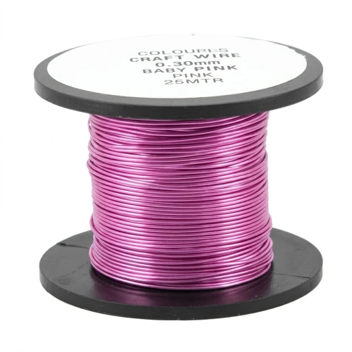 Hilo de cobre 0.50 mm Baby Pink x 25 m