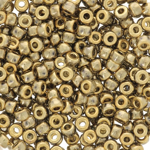Cuentas de Rocalla Matubo 8/0, 3,15 mm - Full Dorado x 10 g